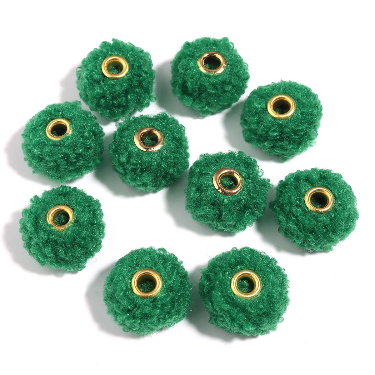 Wholesale 10pcs Colorful Fuzzy Spacer Beads